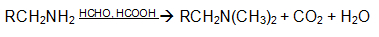 RCH2NH2 HCHO, HCOOH à RCH2N(CH3)2 + CO2 + H2O